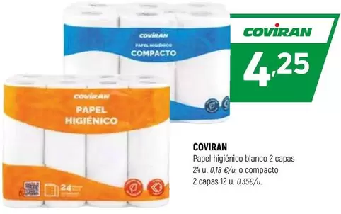coviran - Papel Higienico Blanco 2 Capas