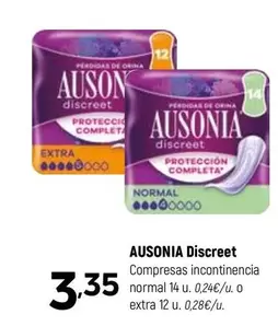 Ausonia - Discreet Compresas Incontinencia Normal