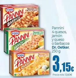 Dr Oetker - Pannini 4 Quesos Jamon Y Queso O Barbacoa