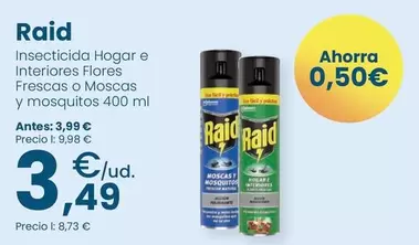Raid - Insecticida Hogar E Interiores Flores Frescos O Moscas Y Mosquitos