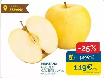 origen - Manzana Golden Calibre