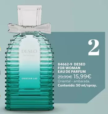 Cristian Lay - Deseo For Woman Eau De Parfum