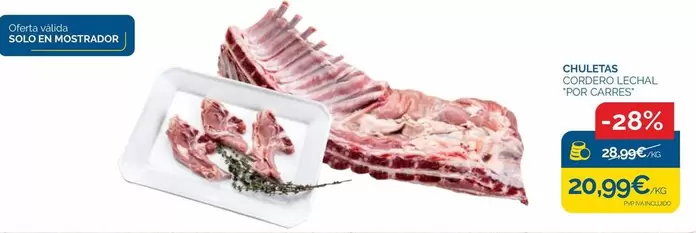Chuletas Cordero Lechal 