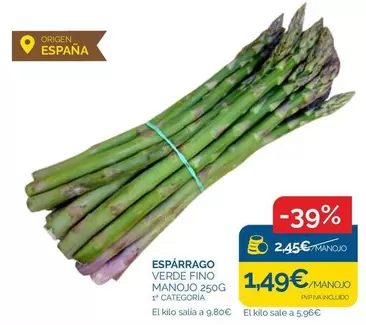 Esparrago Verde Fino Manojo
