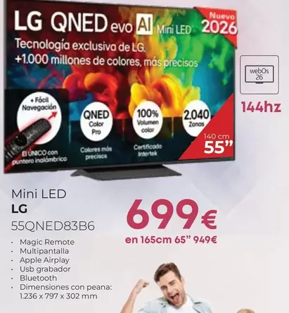 LG - Mini Led 55QNED83B6