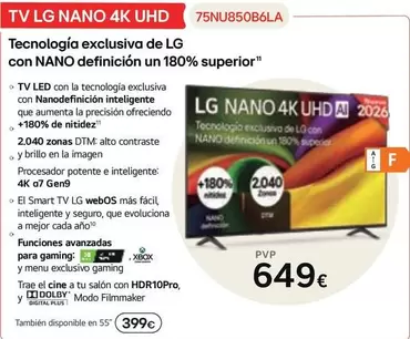 LG - Tv Nano 4k Uhd