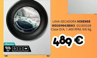 Hisense - Lava-secadora WD3S9043BW3