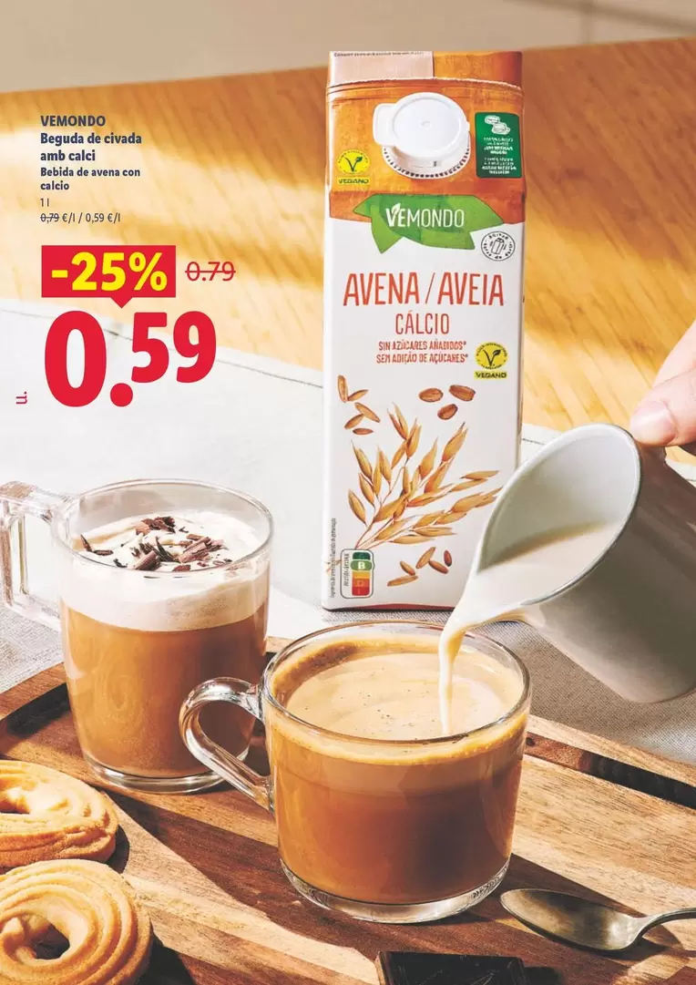 Vemondo - Bebida De Avena Con Calcio