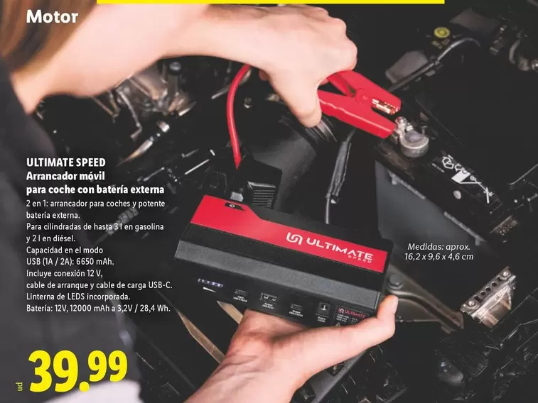 Ultimate Speed - Arrancador Móvil Para Coche Con Batería Externa