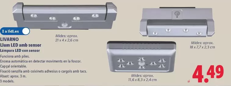Livarno - Lámpara LED Con Sensor 