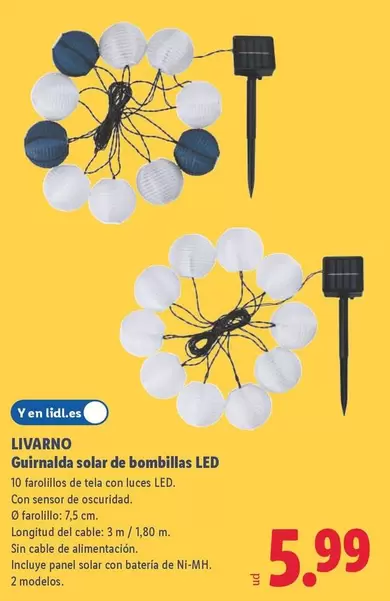 Livarno - Guirnalda Solar De Bombillas LED