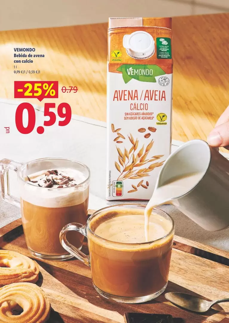 Vemondo - Bebida De Avena Con Calcio