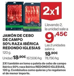 El Corte Inglés - Jamón De Cebo De Campo 50% Raza Ibérica Redondo Iglesias