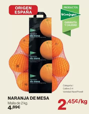 El Corte Inglés - Naranja De Mesa