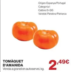 origen - Tomaquet D'amanida
