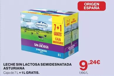 La Asturiana - Leche Sin Lactosa Semidesnatada