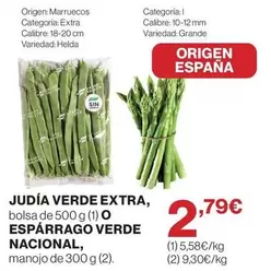 origen - Judia Verde Extra, O Esparrago Verde Nacional