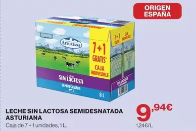 La Asturiana - Leche Sin Lactosa Semidesnatada