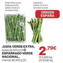 origen - Judia Verde Extra, O Esparrago Verde Nacional