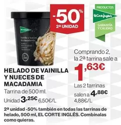 Helado De Vainilla Y Nueces De Macadamia