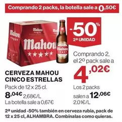 Mahou - Cerveza Cinco Estrellas