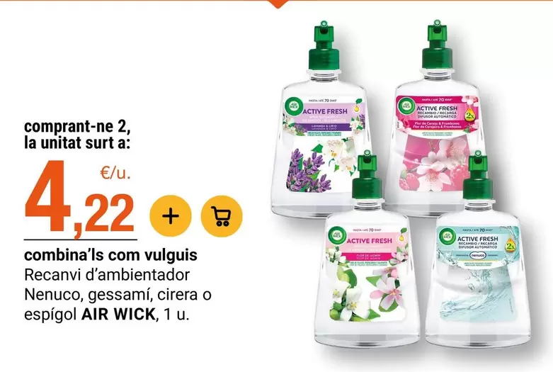 Air Wick - Recanvi D'ambientador Nenuco, Gessami, Cicera O Espigol