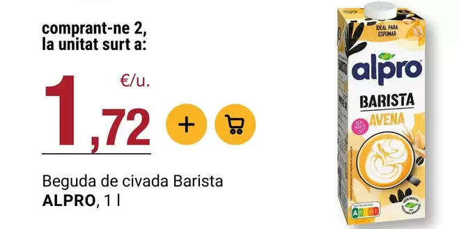 Alpro - Beguda De Civada Barista