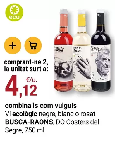 Eco - Vi logic Negre, Blanc O Rosat, Do Costers Del Segre