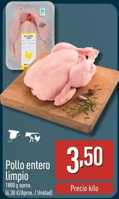 Pollo Entero Limpio