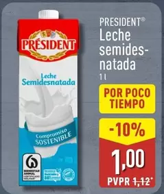 Président - Leche Semidesnatada