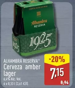 Alhambra - Reserva Cerveza Amber Lager