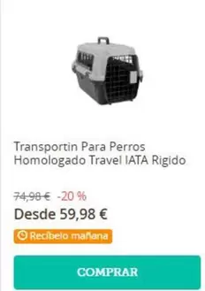 Transportin Para Perros Homologado Travel Iata Rigido