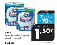 Foxy - Papel De Cocina 3 Capas Tornado Azul