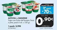 Danone - Activia De Yogur Con Frutos Del Bosque, Fresa O Pera