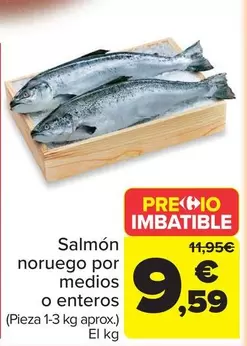 Salmon Noruego Por Medios O Enteros