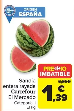 carrefour - Sandía entera rayada El Mercado