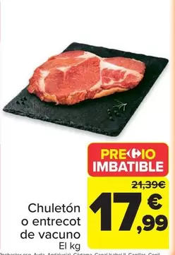 Chuletón O Entrecot De Vacuno
