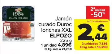 elpozo - Jamon Curado Duroc Lonchas Xxl