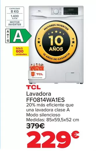 TCL - Lavadora FF0814WA1ES