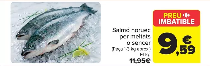 Salmón Noruego Por Medios O Enteros