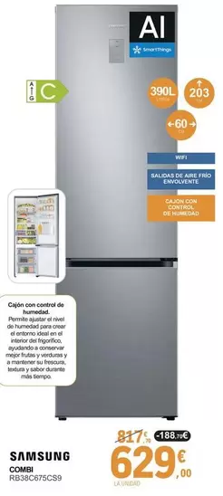 Samsung - Combi RB38C675CS9
