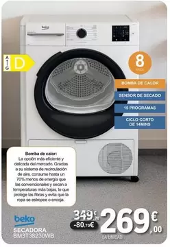 Beko - Secadora BM3T38230WB