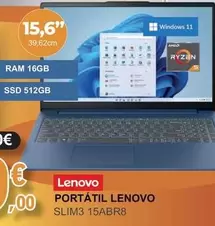Lenovo - Portatil Slim3 15ABR8