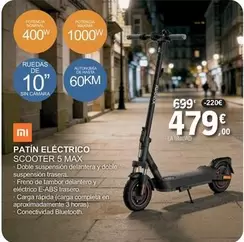 Xiaomi - Patin Eléctrico Scooter 5 Max