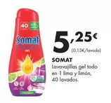 Somat - Lavavajillas Gel Todo En 1 Lima Y Limón