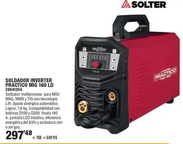 Solter - Soldador Inverter Practico MIG 160 Ld 2304125