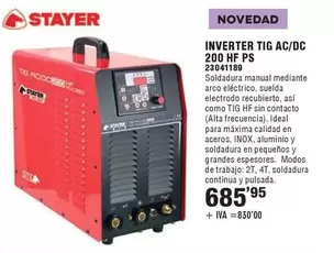 Stayer - Inverter Tig AC/ DC 200 HF PS