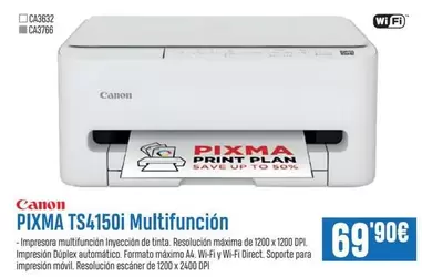 Canon - Pixma TS4150I Multifunción