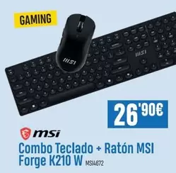 MSI - Combo Teclado + Ratón Forge K210 W