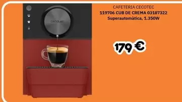 Cecotec - Cafeteria Cub De Crema Superautomàtica, 1350W